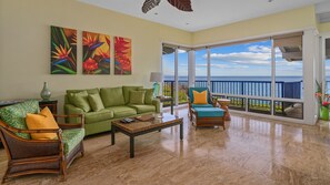 Kapalua Bay Villas #30B1 - Ocean view Living Room - Parrish Maui