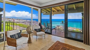 Kapalua Bay Villas #30B2 - Living Room & Lanai Views - Parrish Maui