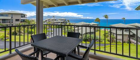 Kapalua Bay Villas #31B1 - Ocean & Molokai View Dining Lanai - Parrish Maui