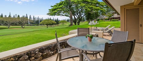 Kapalua Golf Villas #15P78 - Dining & Lounging Lanai View - Parrish Maui