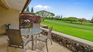 Kapalua Golf Villas #15P78 - Partially Covered Dining Lanai Golf Course View - Parrish Maui