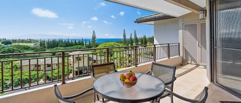 Kapalua Golf Villas #19V1 - Ocean & Island View Dining Lanai -  Parrish Maui