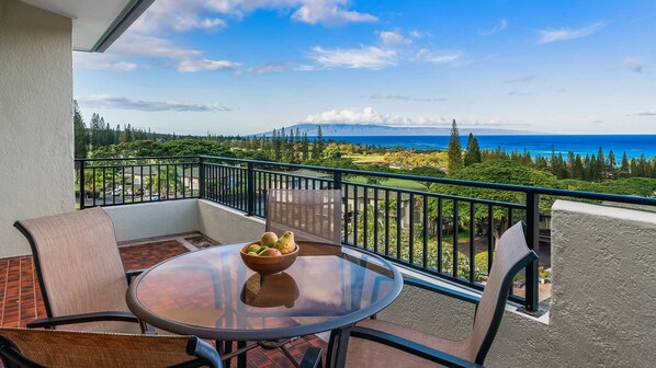 Kapalua Golf Villas #23V3 - Ocean View Dining Lanai -  Parrish Maui