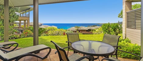 Kapalua Ridge Villas #1511 - Ocean View Covered Dining Lanai - Parrish Maui