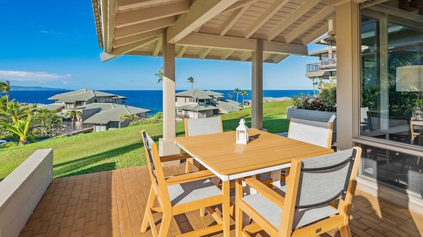 Kapalua Bay Villas #31G1 - Ocean View Dining Lanai - Parrish Maui