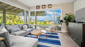 Kapalua Bay Villas #31G1 - Living Room Ocean View - Parrish Maui