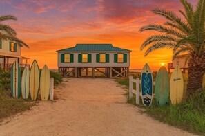 As the sun sets over the Gulf, watch in awe from your own private beach as the sun casts beautiful hues over the water creating a breathtaking sight.