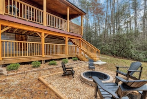 Enjoy some time outside with friends and family at the firepit