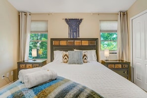 Enjoy the wonderfully comfortable King master bedroom upstairs with a full closet for your use!