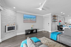 Living room with flat screen TV