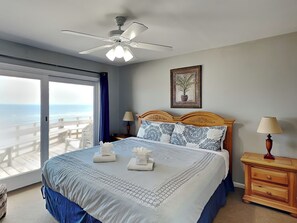 Primary Bedroom - King Bed, Ocean Views, Deck Access