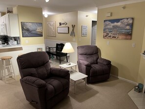  New recliners to enjoy watching TV or reading a book by the fireplace.