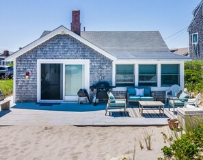 View from beach looking back at house- 219 North Shore Boulevard - Beach Life