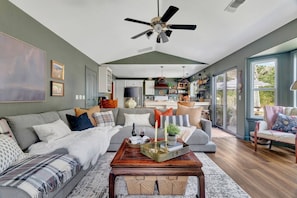 comfy sectional in the family room