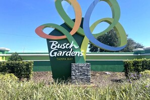 Just 1 mile to Busch Gardens, take an Uber and save on parking!