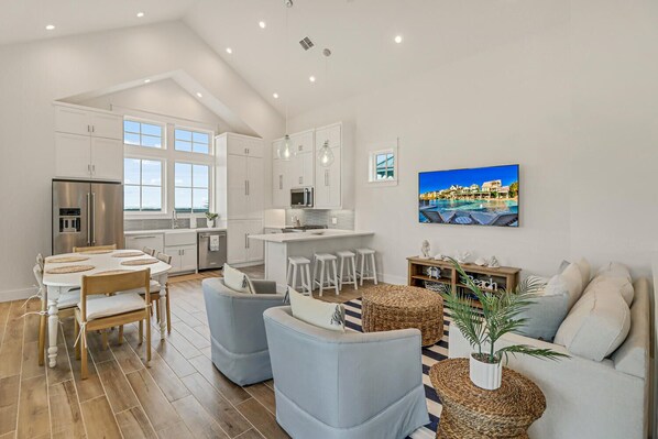 Living room, Kitchen, Dining area