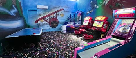 Gameroom:  Airhockey, Double Bike Rider, Skeeball, Double Basket