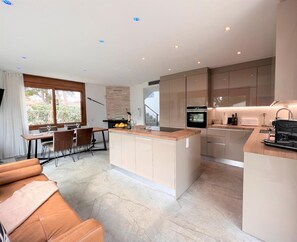 Living room and kitchen