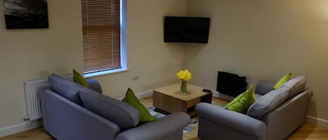 Living room at Mid Wales Holiday Lets Bakehouse Apartment
