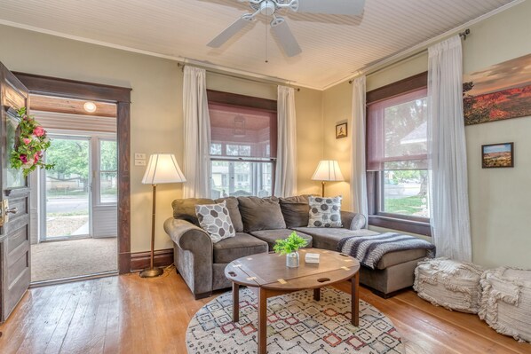 Open and airy family room