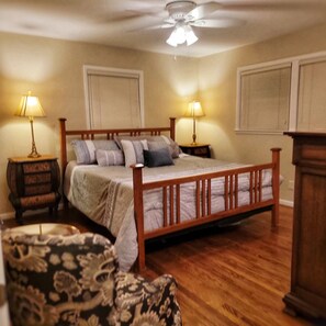 King Size bed in Master Bedroom. 