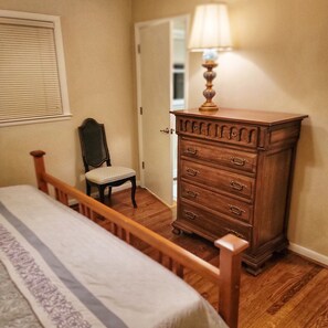 Vintage Retro Dresser in Master Bedroom. 