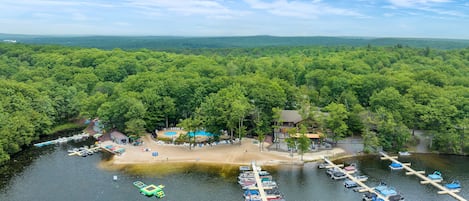 Private lake club access with 2 pools, boating, beach, swimming and more! 