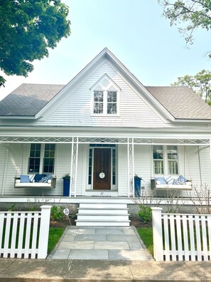 Swing beds on front porch