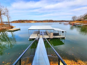 breathtaking lake views from your balcony overlooking your private dock