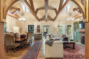 Large bright & light Den opens to Dining area
