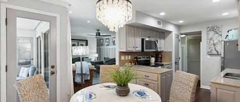 Dining room and kitchen