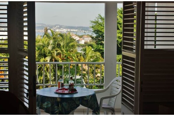 Vue sur la terrasse et Fort de France