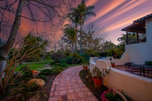 Front walkway next to patio