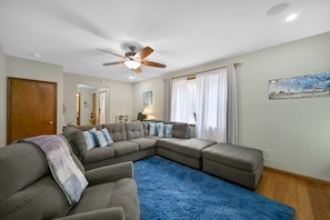 Main living room located on main level of home