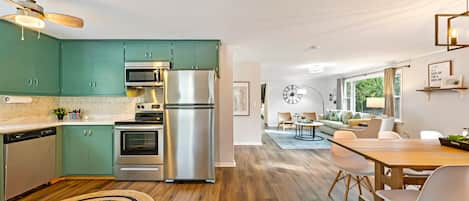 Kitchen and dining area