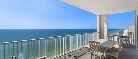 Ocean Front Furnished Balcony with Outdoor Dining Available