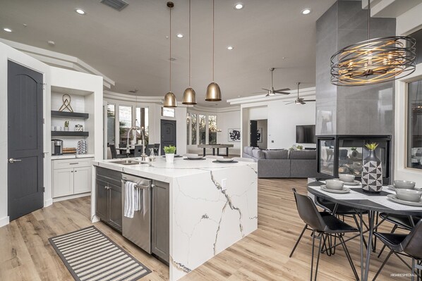 Spacious open room concept perfect for gathering and relaxation.