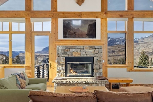 Cozy living room with views to the northwest.