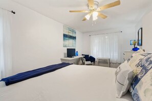 Master Bedroom (TV equipped with Roku; Netflix and Disney + provided)