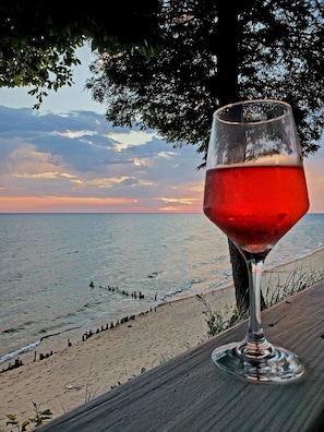 Watch the sunset with a glass of wine!