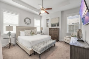 Main bedroom includes lavish and comfortable king size bed.