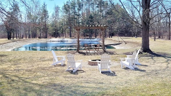 Outdoor bonfire and seating areas are ready for you to enjoy!