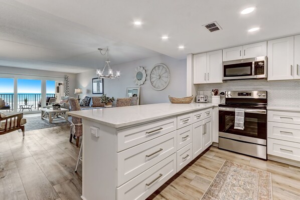 Bright White Kitchen with Gorgeous Views