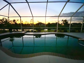 Enjoy the beautiful sunsets right from the pool and lanai!