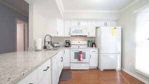 Fully stocked kitchen for cooking at home!