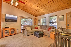 Living Room | Smart TV | Wood-Burning Stove