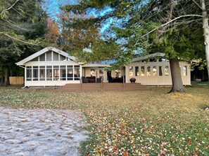 Lakeside of the house facing out.