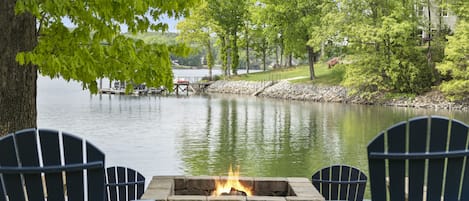 Take in those Lake Norman views while enjoying the fire!