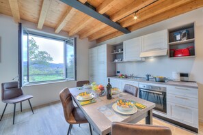 Kitchen and dining area