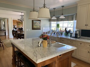 Kitchen looking into dining room